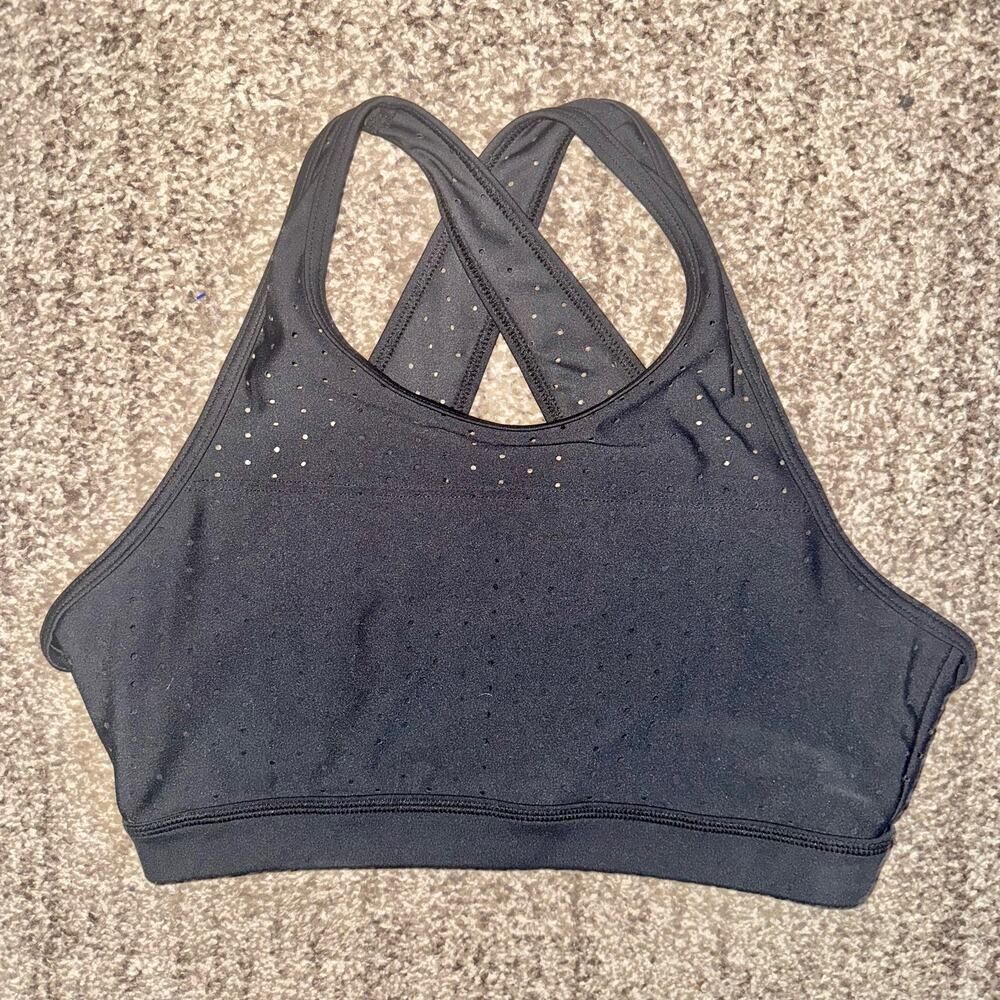 Buffbunny Allure Laser Cut Dotted Sports Bra in Black Size Medium - Picture 2 of 10